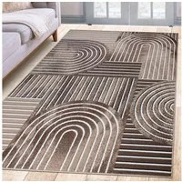 OTTO home Teppich Lysandra, rechteckig, Höhe: 8 mm, 3D-Effekt, softer Kurzflor, pflegeleicht, leichter Glanz, Scandi-Look