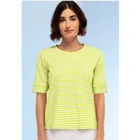 bianca Kurzarmshirt DINIA im Ringel-Look und angesagter Trendfarbe