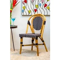 More2Home Bistrostuhl FASHION, 2er-Set, Rattan/Polygeflecht schwarz/weiß