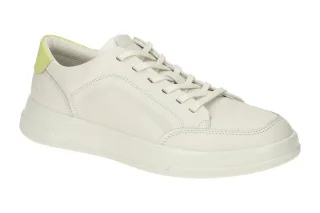 Ecco 22380360282 MOVE - WOMEN LACE UP White/Sunny Lime Echtleder Halbschuhe f...