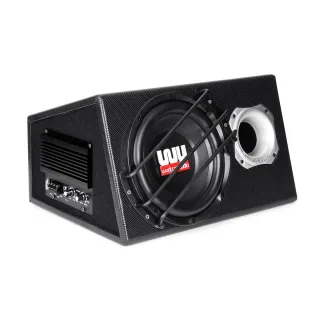 W10 Car Active Audio Stereo Subwoofer Powered Amplifier Enclosure Speaker With Wire 1100W 12V