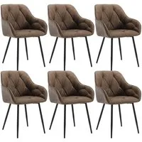 Woltu 4-Fußstuhl (Set, 6 St), Esszimmerstühle ergonomischer aus Kunstleder