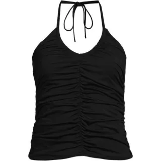 Wandelbares Neckholder-Tankinitop mit Raffungen für Damen, Damen, size: regular, Schwarz, Elasthan/Nylon, by Lands' End