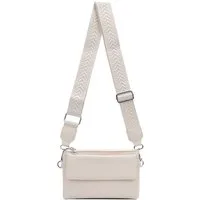ITALYSHOP24 Geldbörse Damen Umhängetasche CrossBody Brieftasche Geldbörse Handytasche Reise (Tasche mit einem breitem Muster Stoffgurt/Umhängeband), Bodybag Cross Bag Schmucktasche Brieftasche Clutch Abendtasche