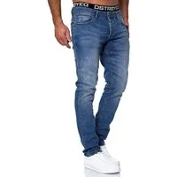 MERISH Slim-fit-Jeans MERISH Jeans Herren Slim Fit Stretch Jeanshose Designer Hose Anthrazit