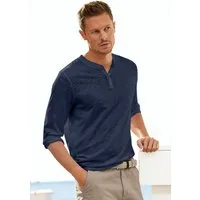 H.I.S Langarmshirt - Henleyshirt langarm Langarm, Shirt mit Knopfleiste aus strukturierter Baumwoll-Qualität