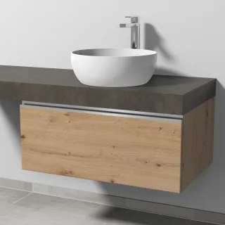 Sanipa Waschtischunterbau mit Auszug 2morrow (L2323) 340x800x520 Eiche-Natural-Touch L232385