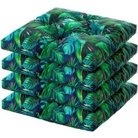 Hobbygarden Stuhlkissen Sitzkissen 45x45cm wasserdichtes Stuhlkissen für Gartenstühle Sessel, 6 cm Polsterung, wetterfest, Outdoor & Indoor geeignet