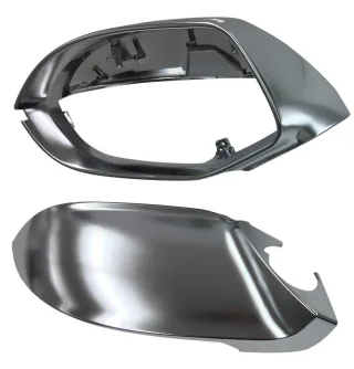 1x LINKS Gehäuse ALU Look Spiegel Kappen Außenspiegel für Audi A7 4G ab 2010-