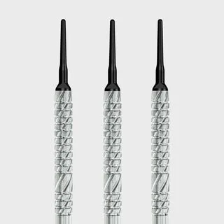 Soft Dart Barrel Zylinder Grip1 V6 - Silber / 16g