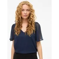 Vila T-Shirt VIFALIA V-NECK S/S TOP - NOOS