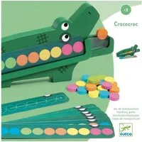 DJECO Lernspielzeug Lernspiel Crococroc Holzkrokodil Logikspiel Kinder ab 3 Jahre DJ01629
