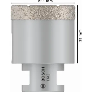 Bosch PRO Diamanttrockenbohrer Dry Speed Best for Ceramic, 55 x 35 mm - 2608587126