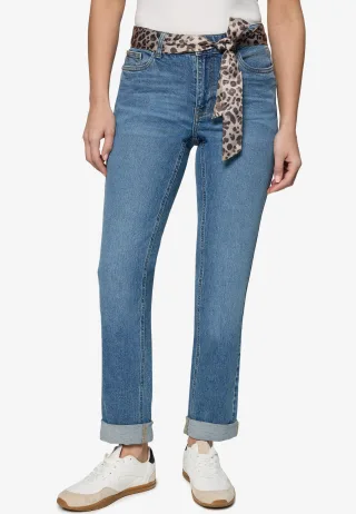zero - Jeans mit Leo-Gürtel Style Orlando 28 Inch middle blue denim - Gr. - 42
