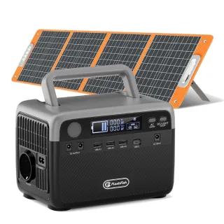[EU Direct] Flashfish BP030B 300W (600W Surge) Portable Power Station 230Wh LiFePO4 Battery + 100W Solar Panel