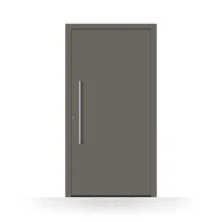 Haustür Quarzgrau RAL 7039, Aluminium, Schüco-Profil, 700 x 1700 mm, DIN links nach innen öffnend, Modell Berlin, individuell konfigurierbar