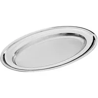 PINTINOX Servierplatte Vassoi, Edelstahl, (1-tlg), oval, Edelstahl 18/10, spülmaschinengeeinget