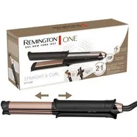 Remington Glätteisen S6077 ONE Straight & Curl Styler, 2in1 Styler,Glätt-/Lockenmodus mit zuschaltbarer beheizter Außenfläche