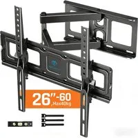 PERLESMITH TV-Wandhalterung TV-Halterung, schwenkbare/neigbare Wandhalterung für 26 - 60Zoll, (bis 60 Zoll, Maximale Tragfähigkeit 40 kg)