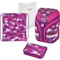 Herlitz Schulranzen herlitz Schulrucksack Motion Plus "Pink Cubes"