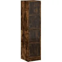 vidaXL Highboard Highboard mit Glastüren Räuchereiche 35x37x142 cm (1 St)