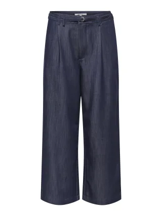ONLY - ONLELANY HW BELT CULOTTE PANT TLR Navy Blazer - Gr. - 38