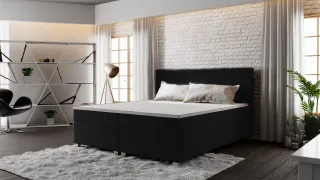 Boxspringbett Schlafzimmerbett OLIVER 140x200cm Schwarz