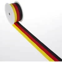 Deko AS Dekoband Nationalband "Deutschland" - schwarz, rot, gelb - 15 mm x 25 m - 2436