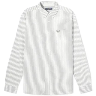 Fred Perry - Gestreiftes Oxford-Hemd „Field" in Grün