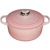 LE CREUSET Kochtopf Signature Gusseisen- Braeter rund 24cm shellpink