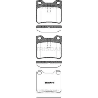Triscan Bremsbel?ge hinten Peugeot 406 607