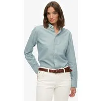 Superdry Hemdbluse SLIM OXFORD BD L/S SHIRT Baumwolle, slim fit