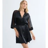 Triumph Morgenmantel A Weekend to Remember Robe, Kurzform, Schalkragen, Gürtel, weite, transparente Ärmel
