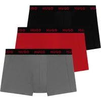 HUGO Trunk 3er Pack Trunk Triplet (3-St) mit eingesticktem Markenschriftzug am Bund