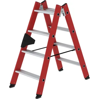 Munk Stufen-Stehleiter beidseitig begehbar GFK / Alu - 034108