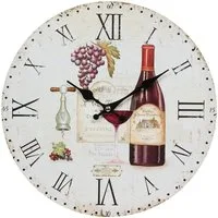 Ambiente Haus Wanduhr Wanduhr -Wein 28cm