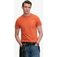 Superdry Rundhalsshirt ESSENTIAL SERIF LOGO EMB TEE Baumwolle, regular fit