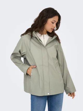 ONLY Allwetterjacke "ONLELISA SHORT RAINCOAT OTW" mit Kapuze
