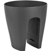 Engelland Blumentopf Geländertopf mit Wasserauffangschalen (Vorteils-Set, 1 St., Fassungsvermögen 9 Liter je Topf), UV-beständig, wetterfest, frostbeständig, ideal für Geländer/Zäune