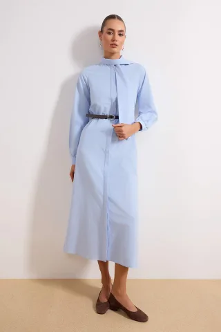 Langes, flaches Maxikleid für Damen, lässig/alltagstauglich, A-Linien-Schnitt, Hijab-Stil