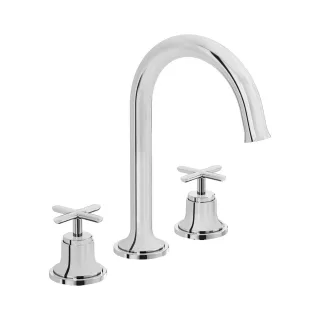 VitrA Origin Classic Zweigriff-Waschtischarmatur 3-Loch-Montage Chrom,A42891 A42891