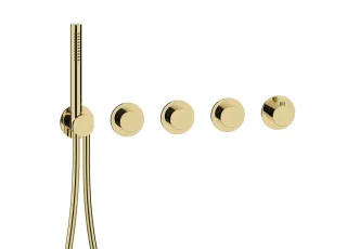Herzbach MODUL7 PUSH Thermostat-Farbset 3 Verbraucher PVD Gold, 70.703003.1.03 70.703003.1.03