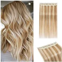 LuxusKollektion Echthaar-Extension Clip In Extensions Echthaar 40cm 12P613 Goldbraun&blond 40cm-45g