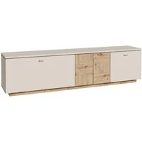 FORTE Lowboard LouotoTV-Board, TV-Schrank, TV Board, Metallgriffe, Stauraum, Soft Close, Breite 224,8cm
