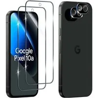 CLM-Tech Displayschutzglas und Kameraschutz für Google Pixel 10a, - Spar-Set (2x Display Panzerglas und 2x Kameraglas), 4 Stück, Anti-Fingerabdruck und blasenfreie Anbringung