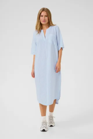 Kleid Loose fit blue white