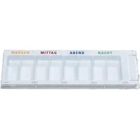 helmut schwarz gmbh Pillendose Melipul Tablettendose Medikamentendispenser für 1 Tag mit 8 Fächern (Stück, 1 St., Tablettendosierer), Medikamentendosierer Tablettenbox Pillendose Pillenbox