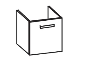 Artiqua 413 Waschtischunterschrank für MyDay 125460, Riviera Eiche quer NB, 413-WUT-K90-R-7180-438 413-WUT-K90-R-7180-438
