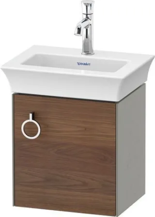 Duravit White Tulip Waschtischunterbau wandhängend Amerikanischer Nussbaum & Stein Grau Matt & Seide WT4250R7792