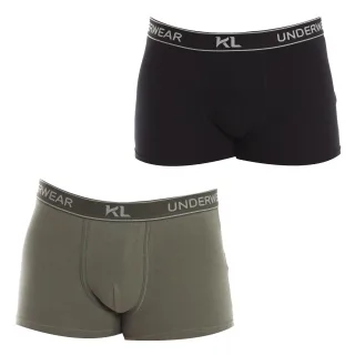 Pack-2 Atmungsaktive Stoff-Boxershorts mit anatomischer Vorderseite KL2014 men